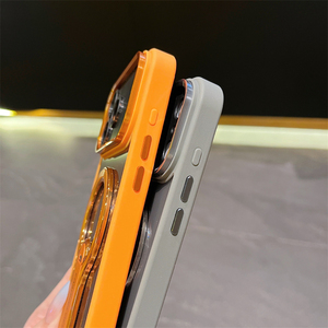 Funda Magnética Negra para Teléfono con Soporte para iPhone 17 16 15 Air Pro Max, Anillo Ajustable Transparente, Cubierta Trasera Mate - Product Image 5