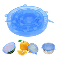 Gadgets de cuisine, couvercles extensibles en silicone de qualité alimentaire pliables, lot de 6 pièces, couvercle universel résistant à la chaleur, respectueux de l'environnement