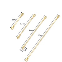 Vente en gros de fermoirs à double homard, collier en métal, extension de bracelet, connexion de chaîne, accessoires de bijouterie, chaîne d'extension