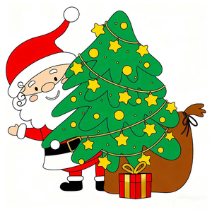 Hotsale Santa Claus Loạt Tự Làm Tranh Vải Cho Trẻ Em Vẽ Tranh Trường Nghệ Thuật Nguồn Cung Cấp - Product Image 5