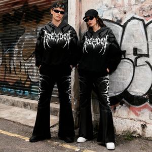 Nuevo Chándal Estilo Urbano con Logotipo Personalizado, Lavado Ácido, Chándal Oversize para Hombre, 100% Algodón, Ropa Urbana de Invierno, Chándal Y2K - Product Image 2