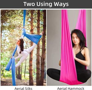 Set di amaca colorata in Nylon 40D con guida Hardware accessori per Pilates Fitness a tutti i livelli-9/15/20 yarde - Product Image 5