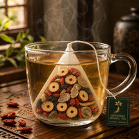 Kotak Hadiah Teh Lima Harta Karun Ginseng Gunung Changbai 30 Sachet Maca Goji Berry Mulberry Kurma Merah Teh Herbal Premium Mewah