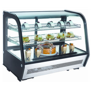 Vitrina <span class=keywords><strong>de</strong></span> <span class=keywords><strong>Vidrio</strong></span> Curvo vertical para repostería, refrigerador, mesa superior, armario para Tartas, congelador - Product Image 1