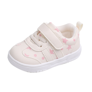 Zapatillas deportivas para niñas pequeñas con velcro, suela suave y diseño antideslizante, perfectas para el uso diario. - Product Image 1