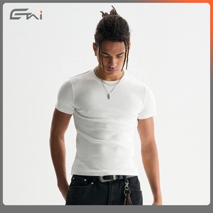 Camiseta sin Mangas de Punto Acanalado para Hombre, Ajustada, con Logotipo Personalizado, Estampado, de Algodón, de Secado Rápido, Lisa, en Blanco - Product Image 4