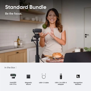 Cámara Web <span class=keywords><strong>Insta360</strong></span> Link 2 Pro 4K de Calidad Superior con Seguimiento por IA, Control por Gestos, Sensor de 1/1.3 Pulgadas, Modo HDR y Sistema de Micrófono Dual - Product Image 4