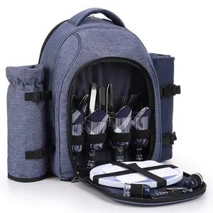 Nova mochila de piquenique isolada para acampamento, sacola de piquenique para família, sacola térmica para almoço ao ar livre, ideal para acampamento