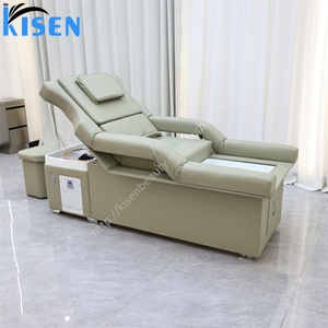 Kisen Electric Lifting Ergonomic Shampoo <b>Bed</b> for Head Spa Foot Bath Water Circulation <b>LED</b> Photon Therapy Steam Treatment - Product Image 1