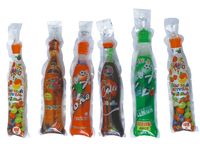 Pochette en plastique étanche à l'humidité en forme de bouteille de sac de gousset latéral de logo personnalisé pour l'emballage d'eau de Sachet de miel de gel d'énergie liquide