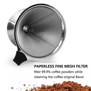 Barista Công Cụ Đổ Hơn Cà Phê <span class=keywords><strong>Maker</strong></span> Lưới Lọc Xách Tay Cone Cà Phê Nhỏ Giọt 304 Thép Không Gỉ Cà Phê Lọc Với Chủ - Product Image 6