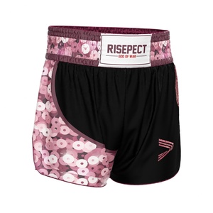 Shorts de Muay Thai unisexes élégants, durables et respirants, coupe incurvée sur le côté, pour la boxe thaï et l'entraînement MMA - Product Image 3