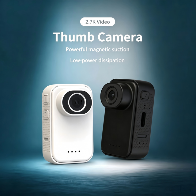 1080P HD Action Camera with Screen, Magnetic Mount, Anti-Shake Vlog Camera with Bike Clip, Portable POV Recording