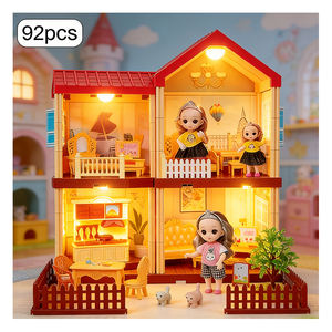 Juego de Muebles de Plástico para Casa de Muñecas con Tobogán, Balcón y Ascensor, Juguete de Simulación para Niños, Regalo - Product Image 4