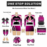 Uniforme de cheerleaders pour filles en strass noir et vert |   Ensemble jupe deux pièces dos croisé à col montant pour compétitions, service OEM