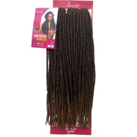 Dreadlocks Sintetici Spessi e Morbidi in Fibra Premium, Sister Locs 72 Fili, Confezione Singola per Testa Intera, 20 Pollici, Capelli per Treccine all'Uncinetto Stile Ghana