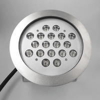 Yaokingled YK-UW105 18x3W 316L Acier inoxydable 54W Blanc RGB 24V IP68 Éclairage LED sous-marin pour eau de mer