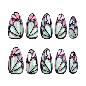 Faux Ongles Papillon 3D Réutilisables à Changement de Couleur Dégradé Rose pour Manucure – Vente en Gros - Product Image 5