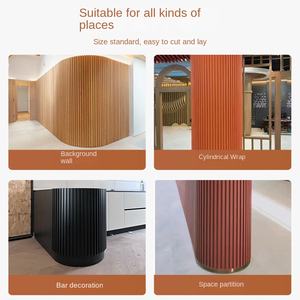 Panneau mural de plaque de grille rotative solide en fibre de conception géométrique moderne usine vente en gros arc cylindrique de forme convexe concave - Product Image 4