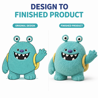 Peluche personnalisée bleue « Petit Monstre » – Fabricant direct d'usine OEM/ODM, vente en gros d'animaux en peluche amusants, faible MOQ
