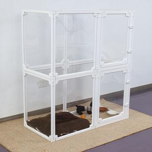 Kapalı kullanım için şeffaf ABS PET malzeme köpek kafesi çit orta ve küçük köpekler için özelleştirilebilir yükseklik - Product Image 2