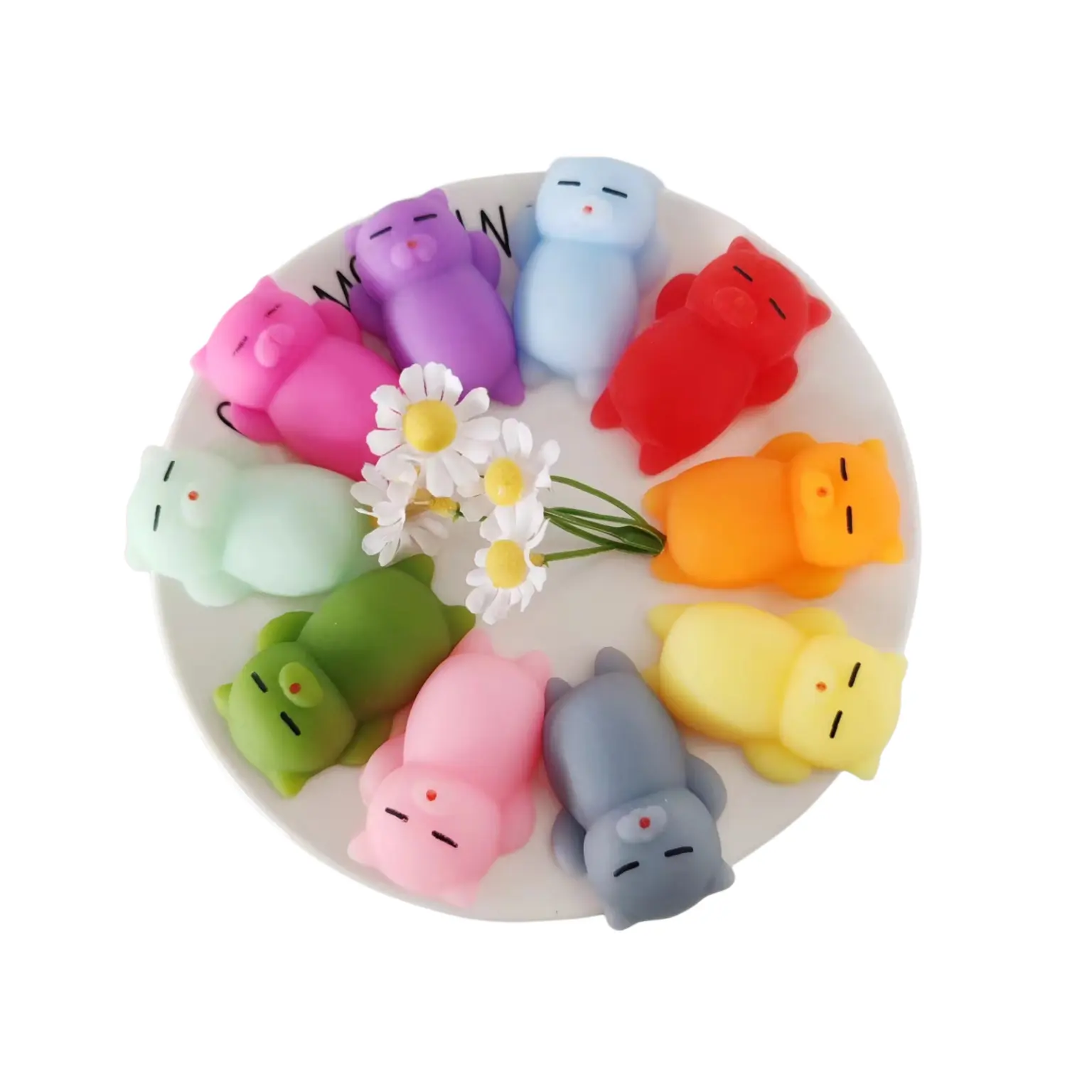 귀여운 새끼 고양이 공 반죽의 아마존 크로스 보더 버스트 귀여운 TPR 소재 작은 장난감 도매