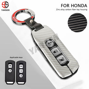 เคสกุญแจคาร์บอนไฟเบอร์สำหรับ Honda Forza <span class=keywords><strong>250</strong></span> 350 X-ADV 750 SH150i Super Cup SH300 150 PCX 125 SH125 พร้อมพวงกุญแจ - Product Image 2