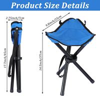 Chaise pliante portable à 3 pieds pour camping et pêche, personnalisable en usine