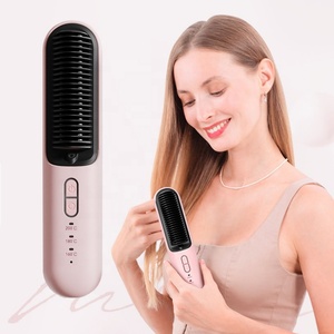 Brosse lissante sans fil portable, peigne chauffant, fer à lisser sans fil, peigne lissant sans fil - Product Image 1