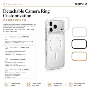 <span class=keywords><strong>Coque</strong></span> de téléphone magnétique transparente personnalisée en TPE avec anneau de caméra détachable et dos en acrylique anti-chute pour <span class=keywords><strong>iPhone</strong></span> 18 17 16 15 Pro Max - Product Image 6