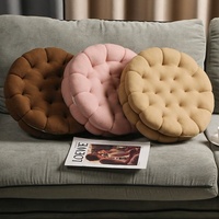 Coussins de sol doux remplissage PP coton salon chambre à coucher coussin de siège en forme de Biscuit oreiller en gros