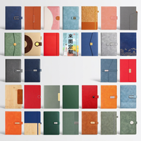 Ensemble cadeau de bloc-notes professionnel A5 en gros avec couverture en similicuir, reliure à la française, option de logo personnalisé