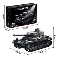 TK9001 - Juego de Bloques de Construcción a Escala 1:35 del Tanque Mediano Panzer IV Sd Kfz 161 Alemán de la Segunda Guerra Mundial, Modelo Coleccionable Militar para Aficionados Adultos