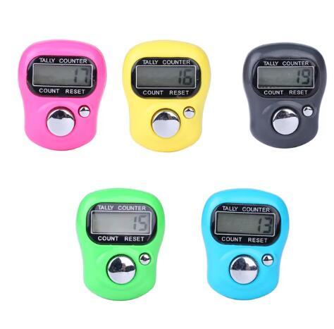 Mini Stitch Marker and Row Finger Counter LCD Electronic Digital Tally Counter for Sewing Knitting Weave Tool