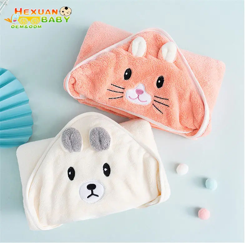 Selimut Bungkus Bedong Bayi Baru Lahir, Kain Kasa Katun Bertudung Bayi Baru Lahir untuk Agen Dropship