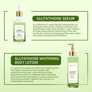 Oem Private Label Glutathion Whitening Set Met Zeep, Lotion En Gezichtscrème Huidverhelderende Vochtinbrengende Set - Product Image 5