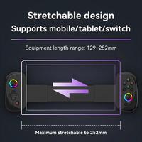 Manette de jeu sans fil rétractable RGB BT BSp-D3 pour Android/iOS/ avec joystick