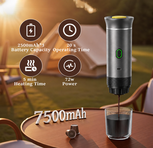 Travel Espresso <b>Maker</b> 72W Wireless Cold Brew <b>Coffee</b> Machine American Style Mini Portable Capusle <b>Coffee</b> <b>Makers</b> 20Bar Automatic - Product Image 1