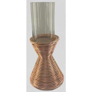 Vintage Rustic <b>Glass</b> Hurricane Candle Lantern Handcrafted <b>Glass</b> Candle Light Holder For Events - Product Image 3