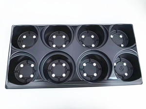Lot de 8 porte-pots de <span class=keywords><strong>navette</strong></span> en plastique pour pots de fleurs Plateau de transport pour pots de plantes Support et plateau de transport pour navettes - Product Image 3