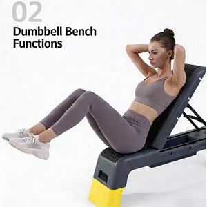 Banc de fitness multifonctionnel en ABS pour haltères, stepper, exercices aérobiques, <span class=keywords><strong>machine</strong></span> à exercices, presse à pectoraux, sit-up et <span class=keywords><strong>step</strong></span> rythmique - Product Image 3