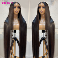 Perruque en cheveux vierges vietnamiens bruts, sans colle, avec dentelle transparente, vente en gros, perruque de cheveux humains non traités pour femmes noires