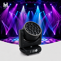 Projecteur LED Wash Zoom 19x40W RGBW 4-en-1 à effet Bee-Eye, Tête Mobile 4,5-45 Degrés DMX512 RDM pour Éclairage Scénique DJ, Boîte de Nuit, Mariage
