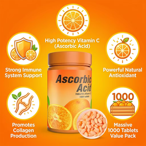 Suplemento <span class=keywords><strong>de</strong></span> Belleza Antioxidante con Ácido L-Ascórbico <span class=keywords><strong>de</strong></span> China para Blanquear la Piel, Grado Alimenticio, 1000mg, Tabletas <span class=keywords><strong>de</strong></span> Vitamina C, Ácido Ascórbico - Product Image 2