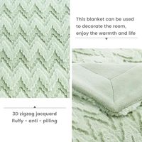 Plaid en fausse fourrure ultra doux et moelleux, cadeau d'hiver pour femme, vert sauge, design bohème moderne, 50x60 pouces, en nylon Mica, pour lit et canapé