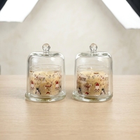 Ensemble cadeau de bougies aromatiques en cire de paraffine réutilisable et durable dans un bocal en verre avec couvercle en verre de luxe pour Noël et Ramadan