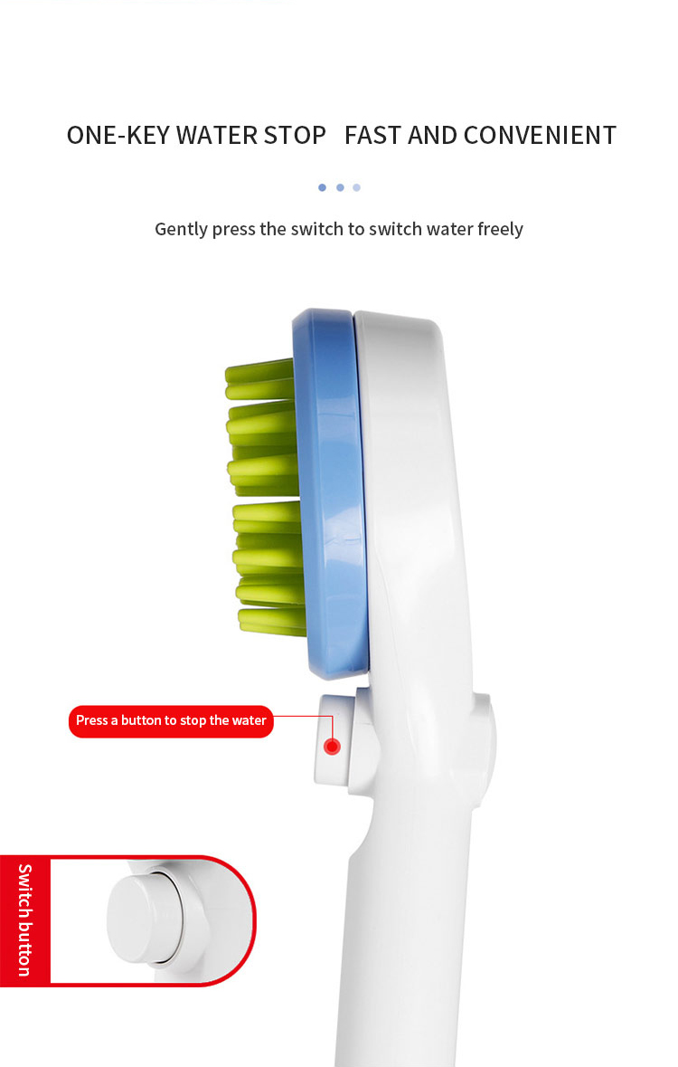 Pet Massage Bath Shower Nozzle – Dog & Cat Grooming Brush with Water Sprayer