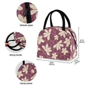 Hawaiian Fashion Stylish Naupaka Flower Custom Design Insulation Thermal <b>Tote</b> Cooler <b>Lunch</b> <b>Bag</b> for Picnic Office Worker - Product Image 4