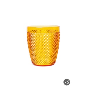 Set di 6 Bicchieri in Plastica Gialla Excelsa Diamond da 40 Cl - Product Image 3