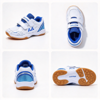 Chaussures de sport multi-usages confortables de haute qualité pour garçons - Tige en cuir synthétique pour le badminton et le tennis de table